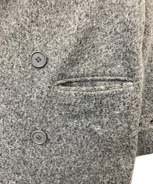 ACLENT（アクレント）ACLENT (アクレント) スタンドカラー シャギー ロング コート グレー サイズ:Fの古着・服飾アイテム