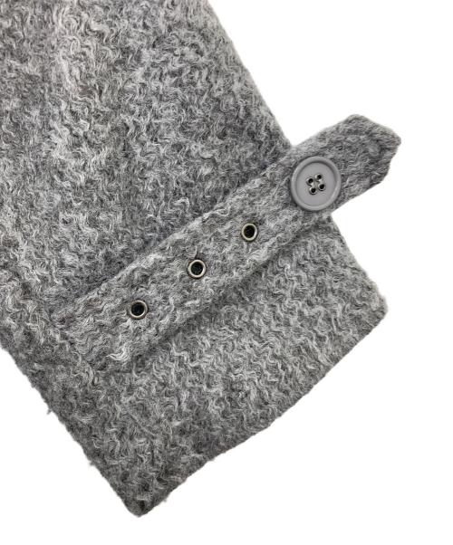 ACLENT（アクレント）ACLENT (アクレント) スタンドカラー シャギー ロング コート グレー サイズ:Fの古着・服飾アイテム