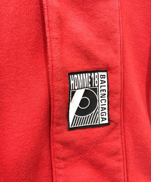 BALENCIAGA（バレンシアガ）BALENCIAGA (バレンシアガ) アノラックスウェットパーカー レッド サイズ:Sの古着・服飾アイテム