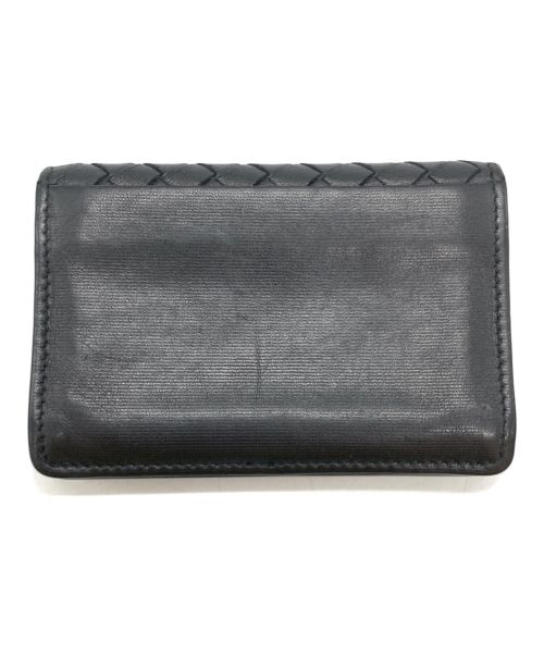 BOTTEGA VENETA（ボッテガベネタ）BOTTEGA VENETA (ボッテガベネタ) イントレチャートカードケース ブラックの古着・服飾アイテム