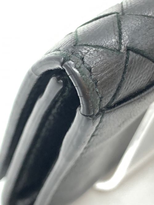 BOTTEGA VENETA（ボッテガベネタ）BOTTEGA VENETA (ボッテガベネタ) イントレチャートカードケース ブラックの古着・服飾アイテム