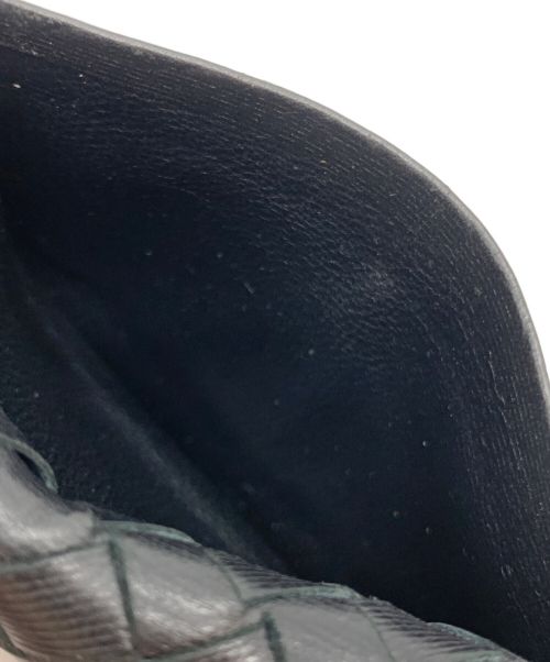 BOTTEGA VENETA（ボッテガベネタ）BOTTEGA VENETA (ボッテガベネタ) イントレチャートカードケース ブラックの古着・服飾アイテム