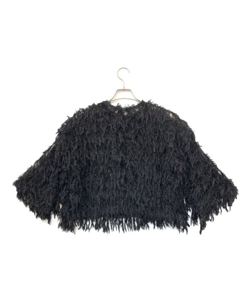 CLANE（クラネ）CLANE (クラネ) フリンジレーストップス ブラック サイズ:1の古着・服飾アイテム