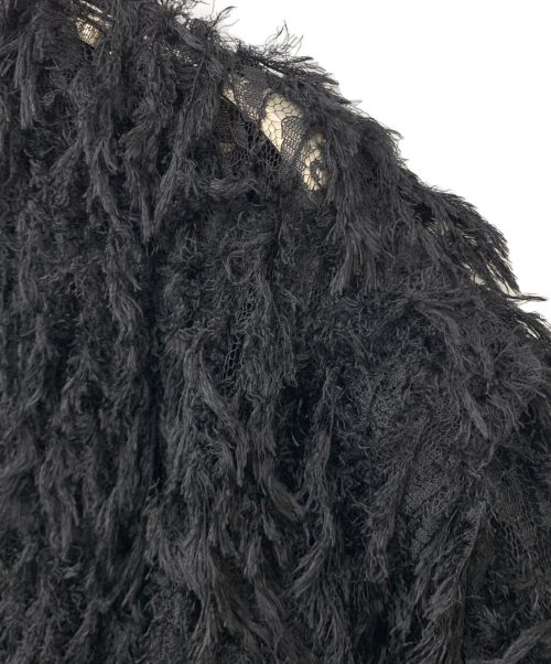 CLANE（クラネ）CLANE (クラネ) フリンジレーストップス ブラック サイズ:1の古着・服飾アイテム