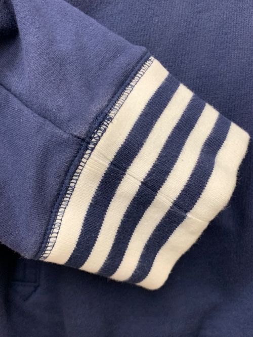 stussy（ステューシー）stussy (ステューシー) スカルワッペンスウェットスタジャン ネイビー サイズ:Lの古着・服飾アイテム