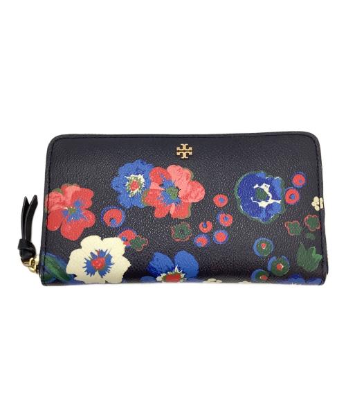 TORY BURCH（トリーバーチ）TORY BURCH (トリーバーチ) ラウンドファスナー財布 ネイビーの古着・服飾アイテム