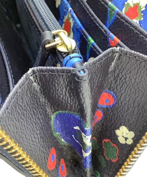 TORY BURCH（トリーバーチ）TORY BURCH (トリーバーチ) ラウンドファスナー財布 ネイビーの古着・服飾アイテム