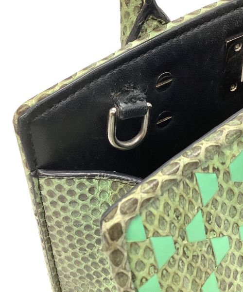 Salvatore Ferragamo（サルヴァトーレ フェラガモ）Salvatore Ferragamo (サルヴァトーレ フェラガモ) スタジオボックス 2WAYバッグ グリーンの古着・服飾アイテム