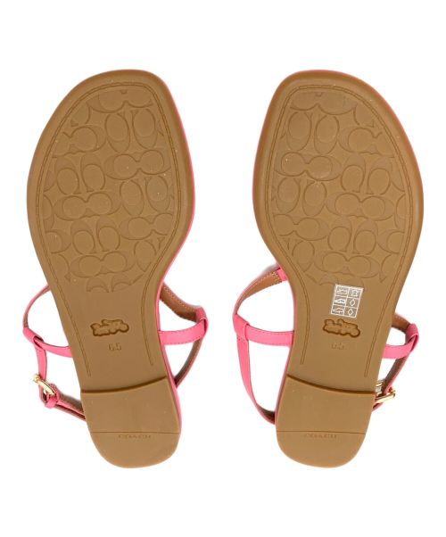 COACH（コーチ）COACH (コーチ) Jazmin サンダル ピンク サイズ:37の古着・服飾アイテム