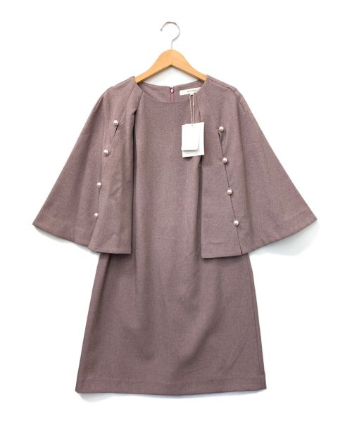 Rirandture（リランドチュール）Rirandture (リランドチュール) リランドチュール ケープスリーブツイードワンピース バイオレット サイズ:1の古着・服飾アイテム