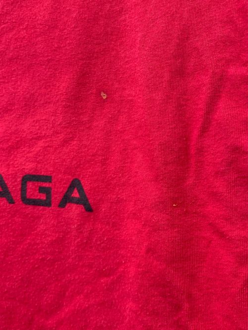 BALENCIAGA（バレンシアガ）BALENCIAGA (バレンシアガ) BBロゴプリントTシャツ レッド サイズ:Mの古着・服飾アイテム