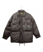 MORGAN PRODUCTIONSモーガン プロダクションズ）の古着「レザーダウンジャケット」｜ブラウン