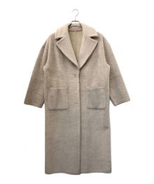 Ameri VINTAGE（アメリヴィンテージ）の古着「BLANKET LIKE FAKE MOUTON COAT」｜ベージュ