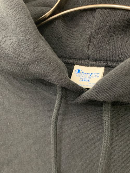 Champion（チャンピオン）Champion (チャンピオン) プルオーバーパーカー ブラック サイズ:Lの古着・服飾アイテム