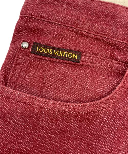 LOUIS VUITTON（ルイ ヴィトン）LOUIS VUITTON (ルイ ヴィトン) カラーパンツ レッド サイズ:34の古着・服飾アイテム