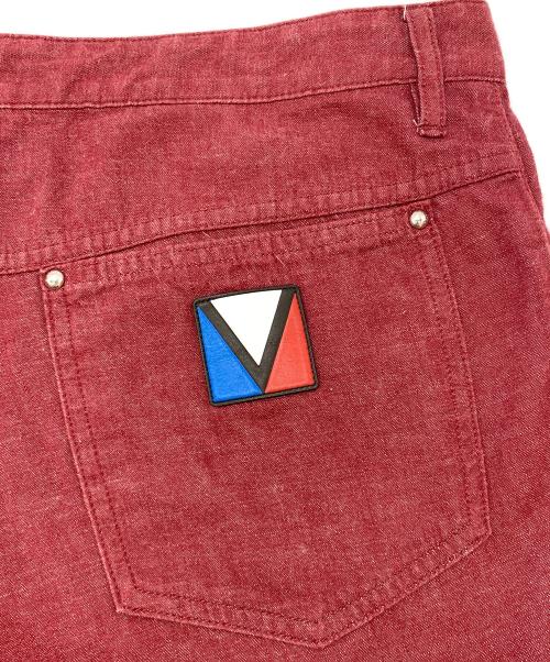 LOUIS VUITTON（ルイ ヴィトン）LOUIS VUITTON (ルイ ヴィトン) カラーパンツ レッド サイズ:34の古着・服飾アイテム