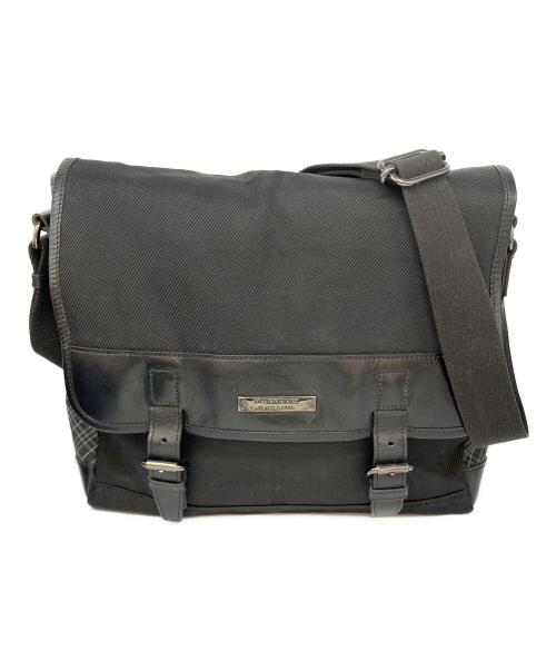 BURBERRY BLACK LABEL（バーバリーブラックレーベル）BURBERRY BLACK LABEL (バーバリーブラックレーベル) フラップショルダーバッグ ブラックの古着・服飾アイテム
