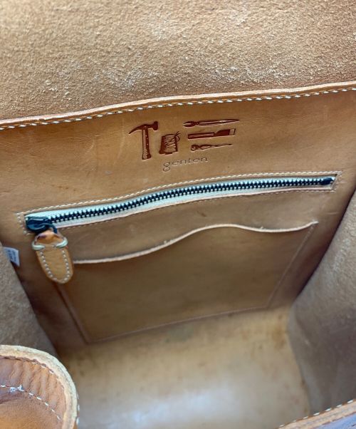 genten（ゲンテン）genten (ゲンテン) ヌメ革リュック ブラウンの古着・服飾アイテム