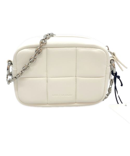 BEAUTY&YOUTH（ビューティーアンドユース）BEAUTY&YOUTH (ビューティーアンドユース) チェーンショルダーバッグ ホワイトの古着・服飾アイテム