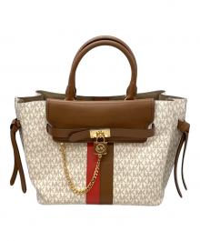 MICHAEL KORS（マイケル・コース）の古着「サッチェル ラージ ハンドバッグ」｜バニラ/エイコーン