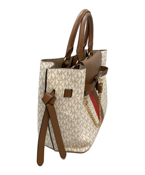 MICHAEL KORS（マイケル・コース）MICHAEL KORS (マイケルコース) サッチェル ラージ ハンドバッグ バニラ/エイコーンの古着・服飾アイテム