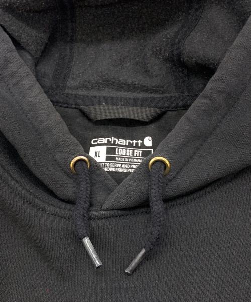 CarHartt（カーハート）CarHartt (カーハート) 袖ロゴプルオーバーパーカー ブラック サイズ:XLの古着・服飾アイテム