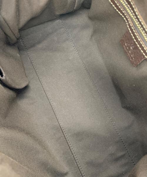 GUCCI（グッチ）GUCCI (グッチ) GGキャンバス ハンドバッグ ベージュ×ブラウンの古着・服飾アイテム