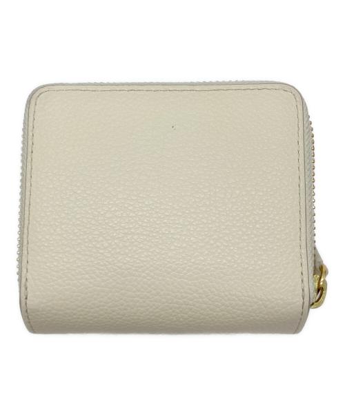 POLO RALPH LAUREN（ポロ・ラルフローレン）POLO RALPH LAUREN (ポロ・ラルフローレン) レザーコンパクトウォレット アイボリーの古着・服飾アイテム