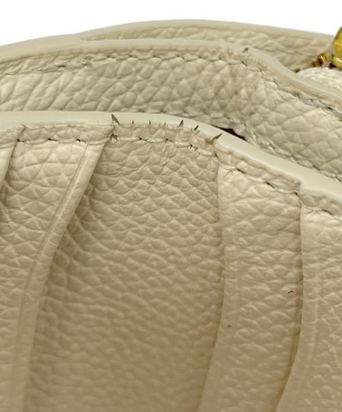 POLO RALPH LAUREN（ポロ・ラルフローレン）POLO RALPH LAUREN (ポロ・ラルフローレン) レザーコンパクトウォレット アイボリーの古着・服飾アイテム