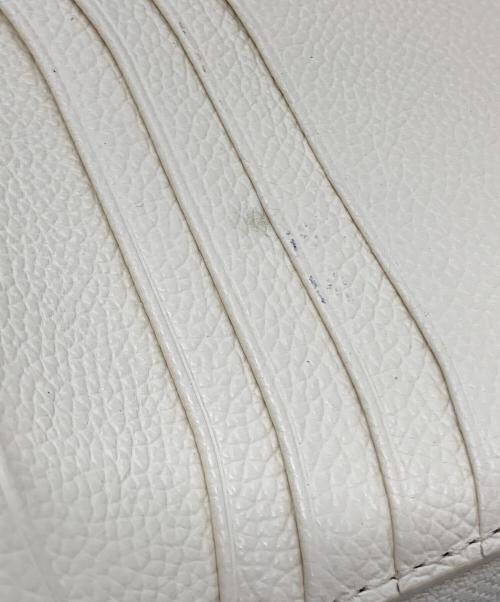 POLO RALPH LAUREN（ポロ・ラルフローレン）POLO RALPH LAUREN (ポロ・ラルフローレン) レザーコンパクトウォレット アイボリーの古着・服飾アイテム