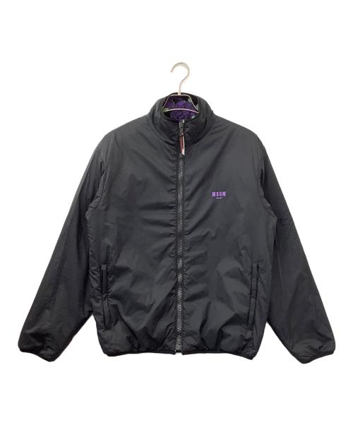 MSGM（エムエスジーエム）MSGM (エムエスジーエム) リバーシブルフリースジャケット ブラック×パープル サイズ:44の古着・服飾アイテム