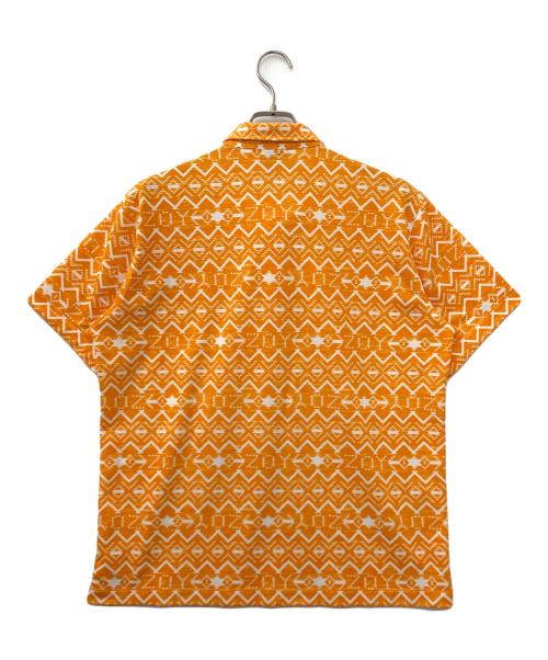 DRESS CODE（DRESS CODE）DRESS CODE (DRESS CODE) 総柄ポロシャツ オレンジ サイズ:3の古着・服飾アイテム