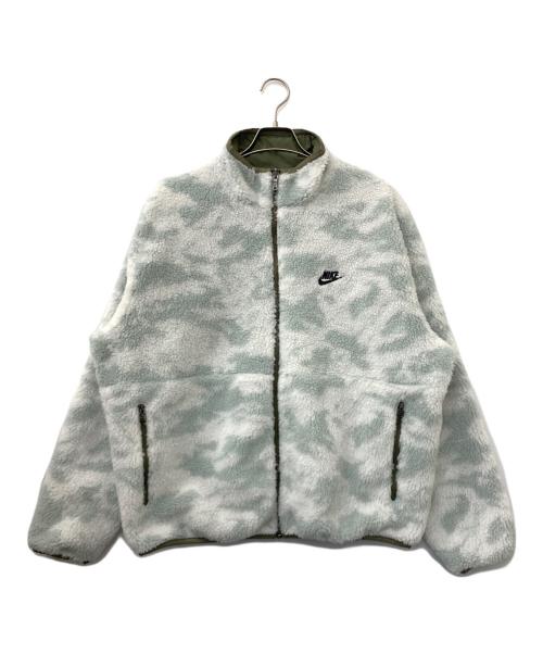 NIKE（ナイキ）NIKE (ナイキ) クラブ+ウィンター REV L/S トップ ホワイト×カーキ サイズ:Lの古着・服飾アイテム