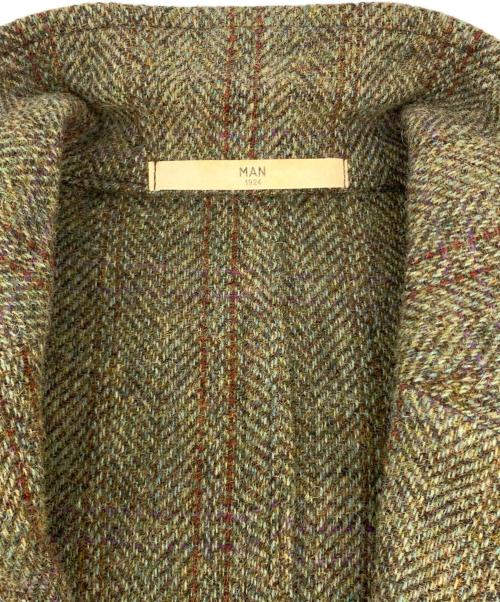 MAN by CARLOS CASTILLO（-）MAN by CARLOS CASTILLO (-) ウールツイードジャケット オリーブ サイズ:44の古着・服飾アイテム