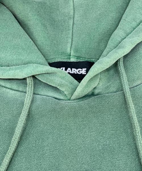 X-LARGE（エクストララージ）X-LARGE (エクストララージ) PULLOVER HOODED SWEAT グリーン サイズ:Lの古着・服飾アイテム