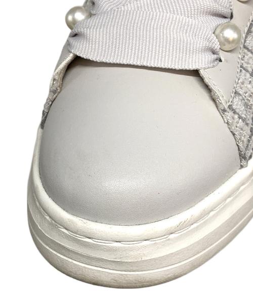 +DIANA（プラスダイアナ）+DIANA (プラスダイアナ) フェミニンスニーカー グレー サイズ:25cmの古着・服飾アイテム