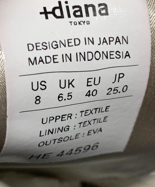 +DIANA（プラスダイアナ）+DIANA (プラスダイアナ) フェミニンスニーカー グレー サイズ:25cmの古着・服飾アイテム