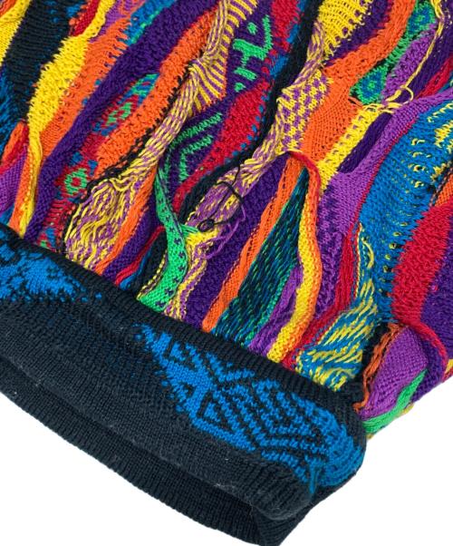 Coogi（クージー）Coogi (クージー) 90's コットン3Dニット マルチカラー サイズ:Mの古着・服飾アイテム