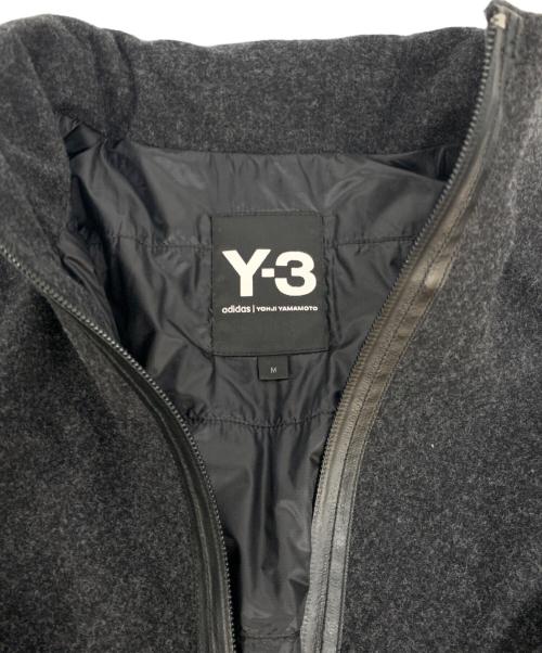 Y-3（ワイスリー）Y-3 (ワイスリー) メルトンフーディジャケット グレー サイズ:Mの古着・服飾アイテム