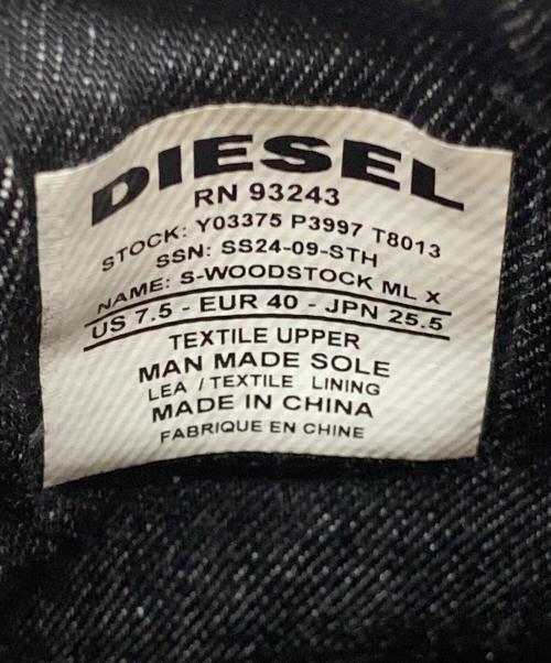 DIESEL（ディーゼル）DIESEL (ディーゼル) WOODSTOCK デニムスリッポン グレー サイズ:25.5cmの古着・服飾アイテム