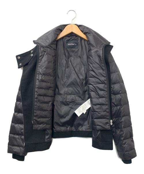 MAX&Co.（マックスアンドコー）MAX&Co. (マックスアンドコー) ウール切替ダウンジャケット ブラック サイズ:36の古着・服飾アイテム