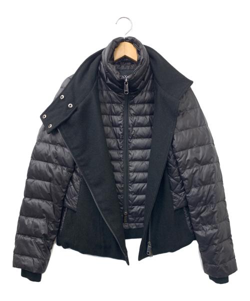 MAX&Co.（マックスアンドコー）MAX&Co. (マックスアンドコー) ウール切替ダウンジャケット ブラック サイズ:36の古着・服飾アイテム