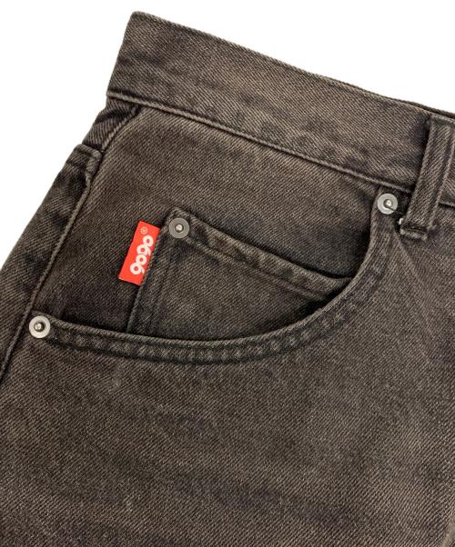 9090（9090）9090 (ナインティナインティ) キングロゴ ヴィンテージテーパードパンツ グレー サイズ:XXLの古着・服飾アイテム