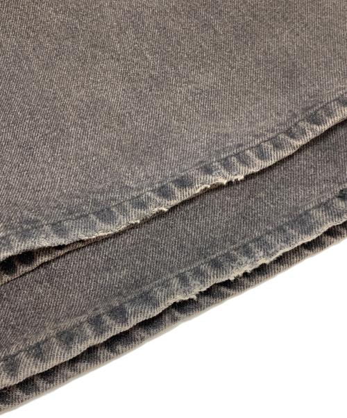 9090（9090）9090 (ナインティナインティ) キングロゴ ヴィンテージテーパードパンツ グレー サイズ:XXLの古着・服飾アイテム