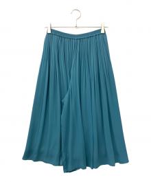 NOLLEY'S（ノーリーズ）の古着「ウォッシャブルスパンローンイージーワイドパンツ」｜グリーン