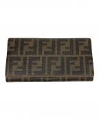 FENDIフェンディ）の古着「ズッカ 長財布」｜ブラウン