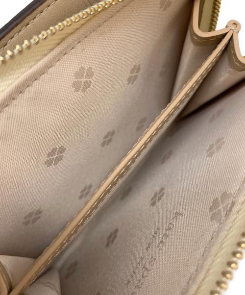 Kate Spade（ケイトスペード）Kate Spade (ケイトスペード) ノット カラーブロック コンパクトウォレット ベージュ×ブラウンの古着・服飾アイテム