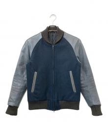 ATTACHMENT（アタッチメント）の古着「カシミヤ混平二重メルトン スタジャン」｜ネイビー×グレー