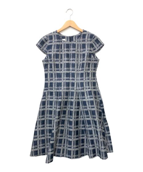 ARMANI COLLEZIONI（アルマーニ コレツィオーニ）ARMANI COLLEZIONI (アルマーニ コレツィオーニ) ブラウスワンピース ネイビー サイズ:44の古着・服飾アイテム