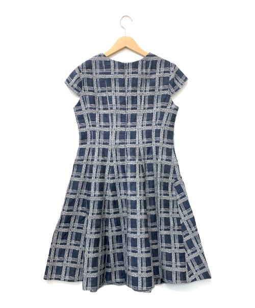 ARMANI COLLEZIONI（アルマーニ コレツィオーニ）ARMANI COLLEZIONI (アルマーニ コレツィオーニ) ブラウスワンピース ネイビー サイズ:44の古着・服飾アイテム